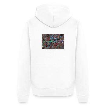 schwijngdingj - Unisex Premium Organic Zip Hoodie - white - Back - Nico (187cm)