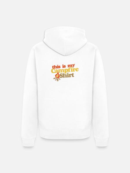 This Is My Campfire Shirt - Unisex Premium Organic Zip Hoodie - white