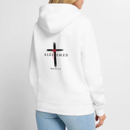 Redeemed by the blood of Jesus - Ephesians 1:7 - Unisex Premium Organic Zip Hoodie