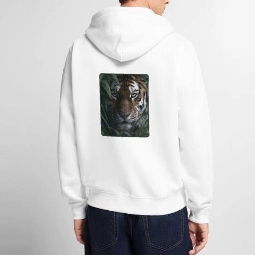 Tiger Jungle Eyes Wildlife Design - Unisex Premium Organic Zip Hoodie