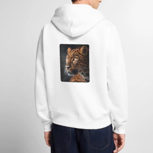 Amur Leopard Face Wildlife Design - Unisex Premium Organic Zip Hoodie