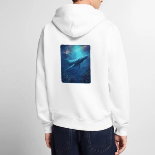 Humpback Whale Ocean Reef Design - Unisex Premium Organic Zip Hoodie