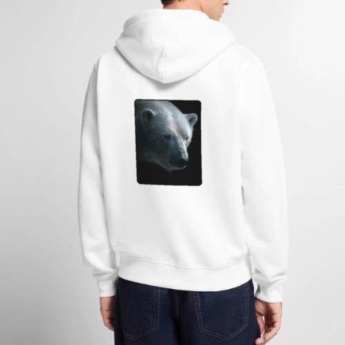 Polar Bear Close-Up Wildlife Design - Unisex Premium Organic Zip Hoodie