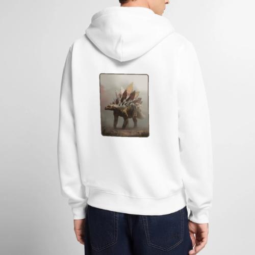 Stegosaurus Misty Forest Design - Unisex Premium Organic Zip Hoodie