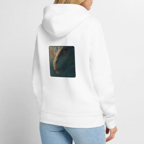 Golden Eye Dragon Close-Up Design - Unisex Premium Organic Zip Hoodie