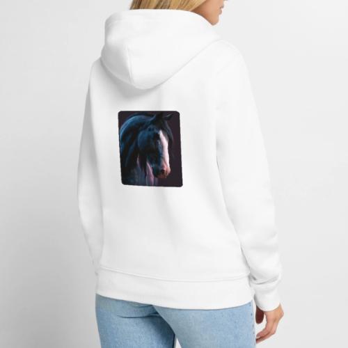 Noble Horse Cinematic Portrait Design - Unisex Premium Organic Zip Hoodie