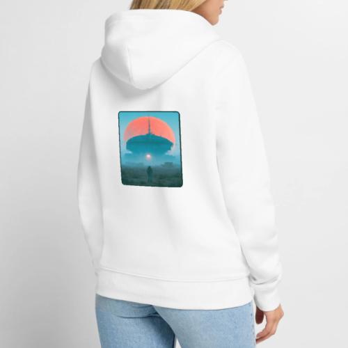 Astronaut Alien Outpost Design - Unisex Premium Organic Zip Hoodie