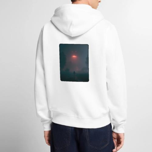 Mysterious UFO Encounter Design - Unisex Premium Organic Zip Hoodie