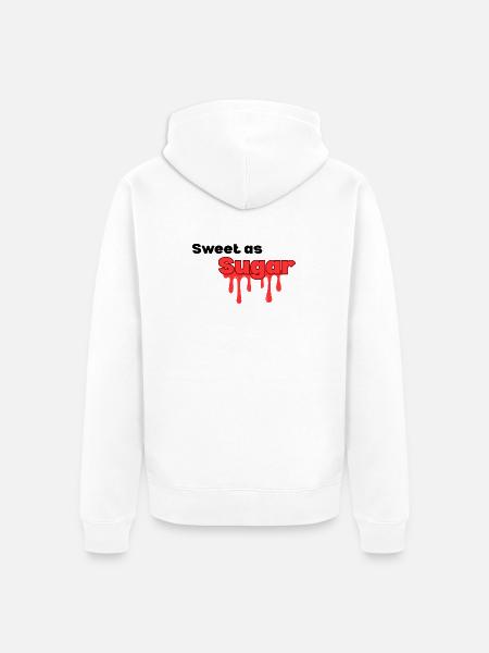 Sweet_as_sugar typography design - Unisex Premium Organic Zip Hoodie - white