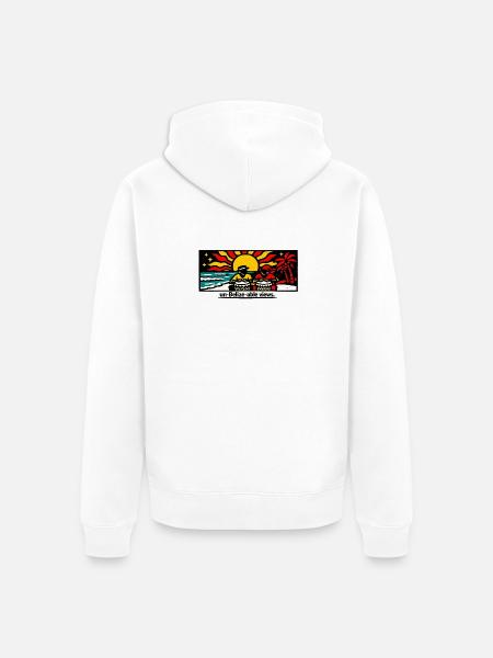 Un-Belize-able Views - Unisex Premium Organic Zip Hoodie - white