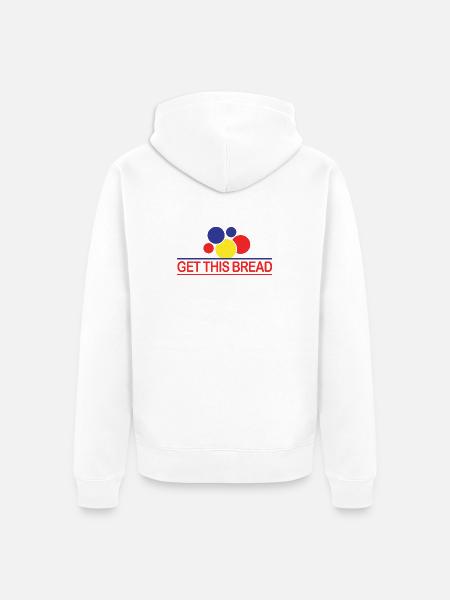 Get This Bread - Unisex Premium Organic Zip Hoodie - white