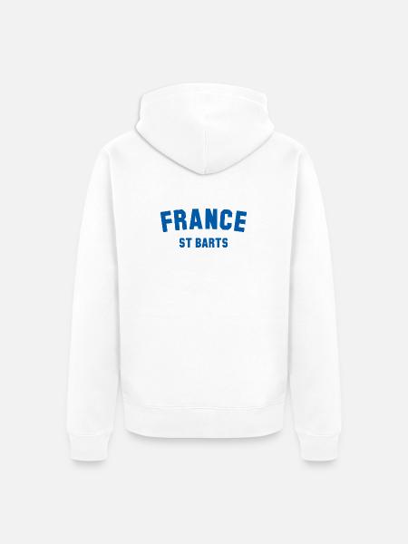 St Barts France Caribbean - Unisex Premium Organic Zip Hoodie - white