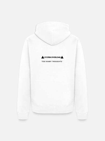 System Overload Aesthetic Streetwear - Unisex Premium Organic Zip Hoodie - white