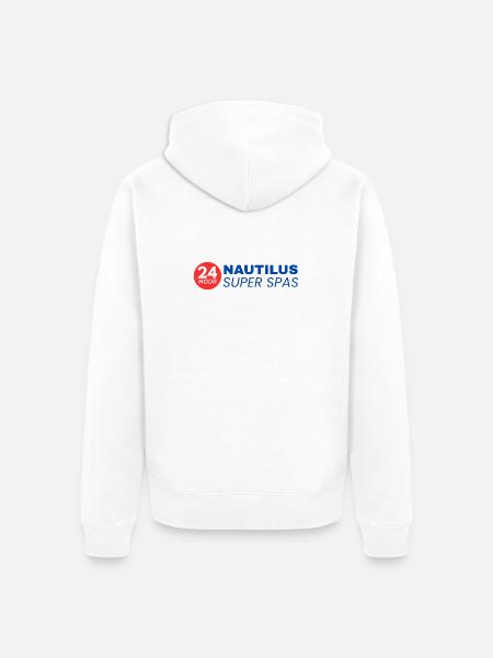 24-Hour Nautilus Super Spas - Vintage 1970s - Unisex Premium Organic Zip Hoodie - white
