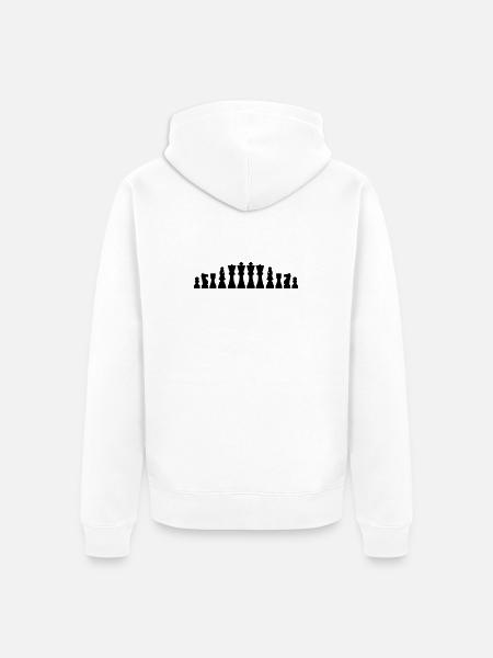 Chess - Unisex Premium Organic Zip Hoodie - white