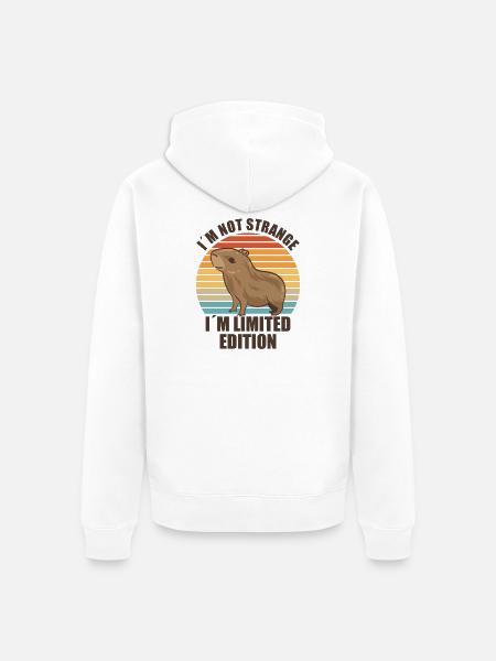 Capybara zoo animal design - Unisex Premium Organic Zip Hoodie - white