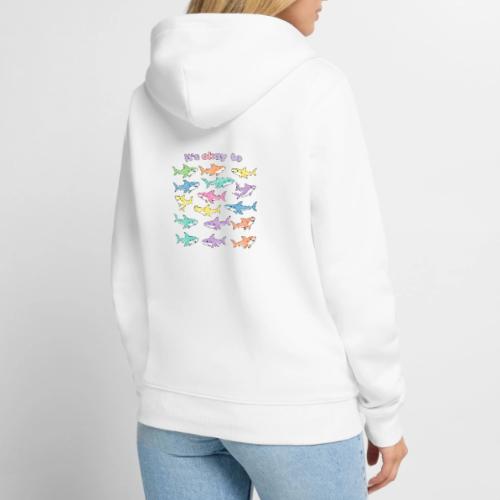 It’s Okay To – Cute Pastel Shark - Unisex Premium Organic Zip Hoodie
