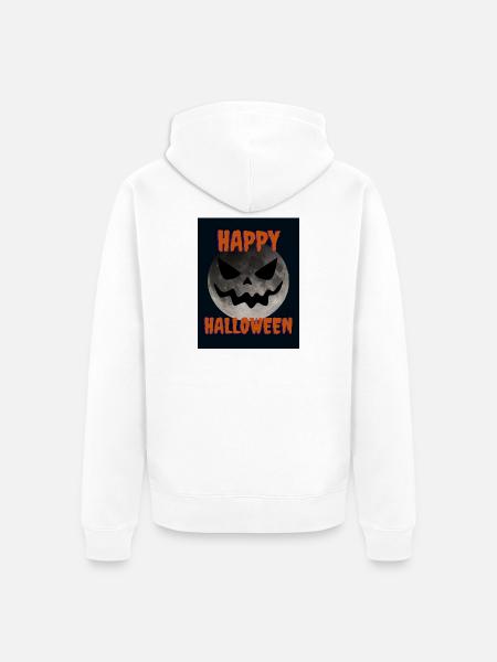Happy Halloween - Unisex Premium Organic Zip Hoodie - white