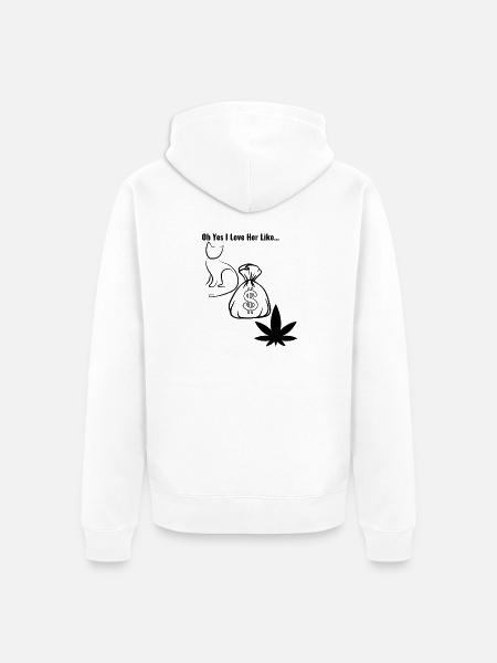 PMW - Unisex Premium Organic Zip Hoodie - white