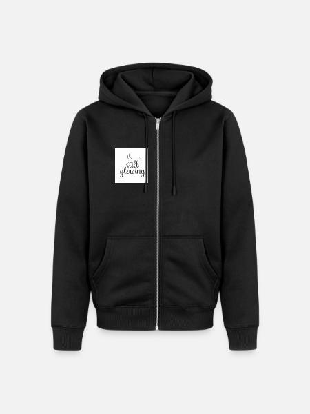 Still Glowing - Unisex Premium Organic Zip Hoodie - black