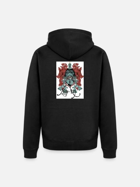 Mon-Key Revenge - Unisex Premium Organic Zip Hoodie - black