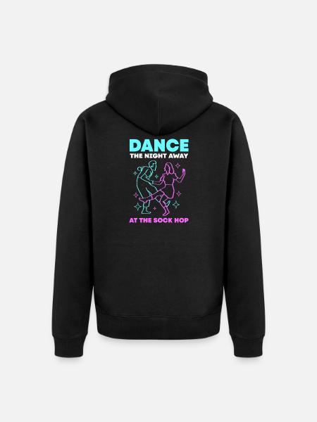 Dance Party Sock Hop - Unisex Premium Organic Zip Hoodie - black
