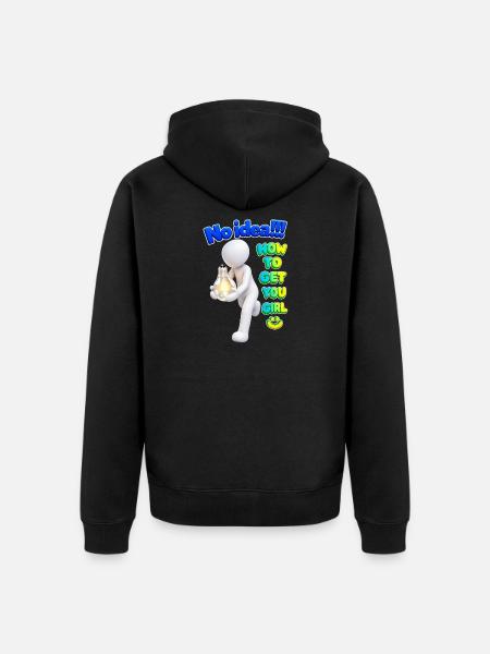 No Idea - Unisex Premium Organic Zip Hoodie - black