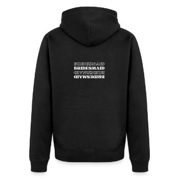 Bridesmaid hen night Party matching outfit - Unisex Premium Organic Zip Hoodie - black - Back - Nico (187cm)
