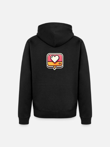 Bubble - Unisex Premium Organic Zip Hoodie - black