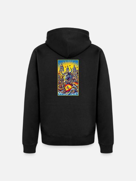 Spanien Stier Espana Design - Unisex Premium Organic Zip Hoodie - black