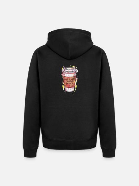 Delulu Dept Canadian Branch Cup - Unisex Premium Organic Zip Hoodie - black