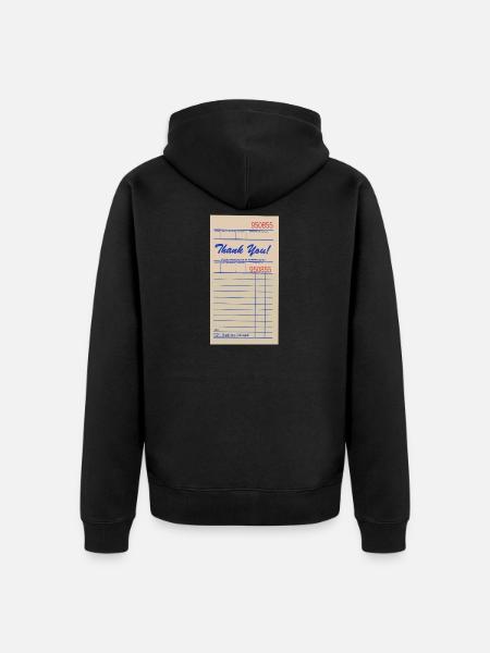 Paper Bill - Unisex Premium Organic Zip Hoodie - black