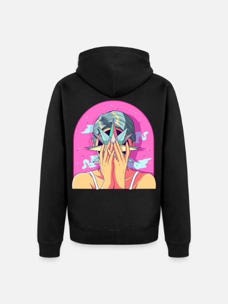 Translate - Unisex Premium Organic Zip Hoodie - black