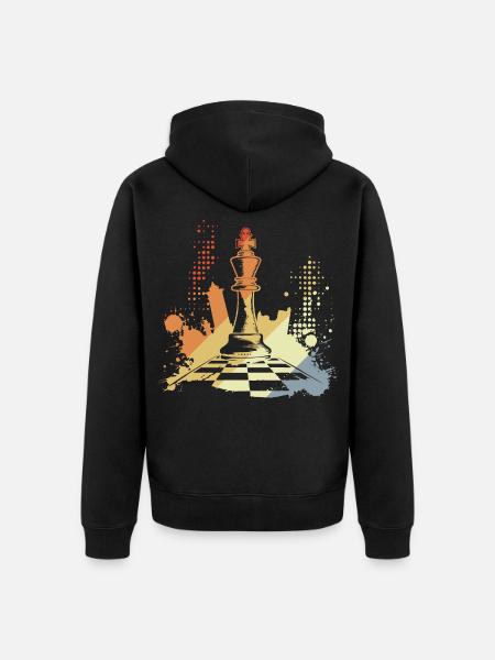 Chess Pieces - Unisex Premium Organic Zip Hoodie - black