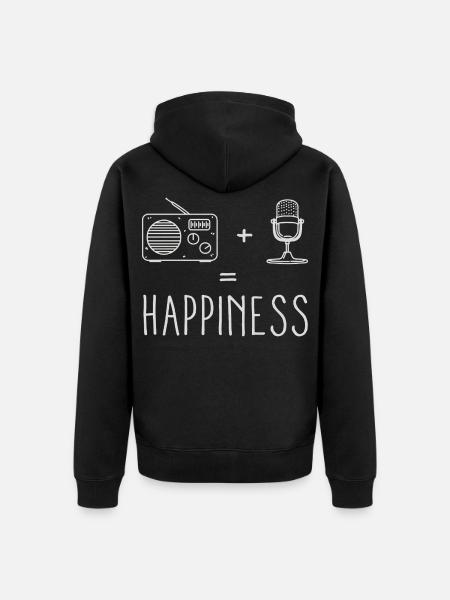Radio Microphone Happiness - Unisex Premium Organic Zip Hoodie - black