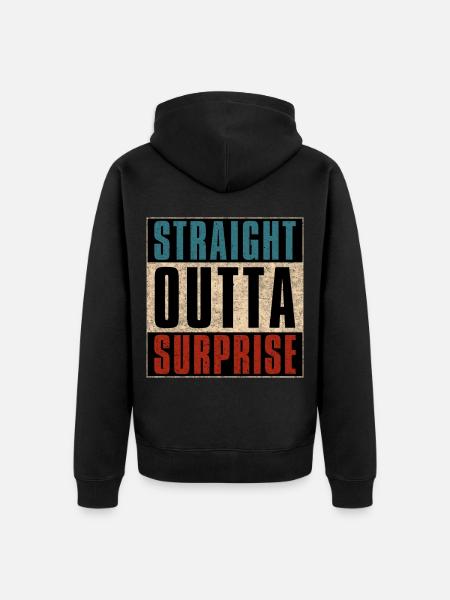 Straight Outta Surprise Arizona AZ - Unisex Premium Organic Zip Hoodie - black