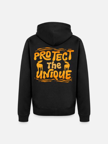 Okapi Protect The Unique - Unisex Premium Organic Zip Hoodie - black