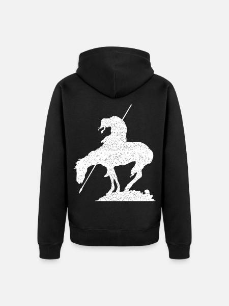 The horseman trail end - Unisex Premium Organic Zip Hoodie - black