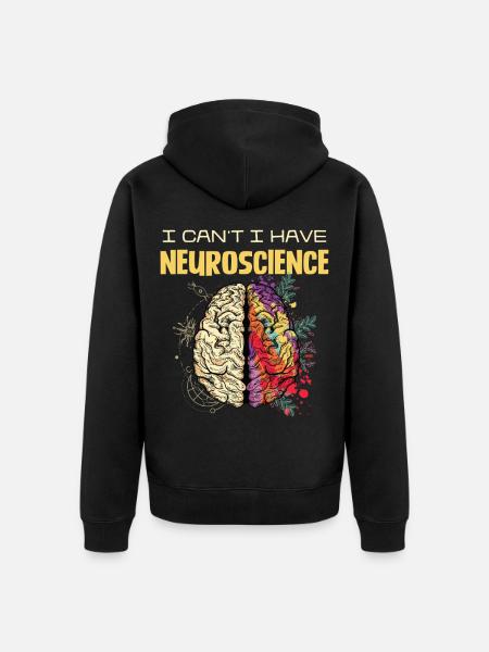 Neuroscience Brain Popart - Unisex Premium Organic Zip Hoodie - black