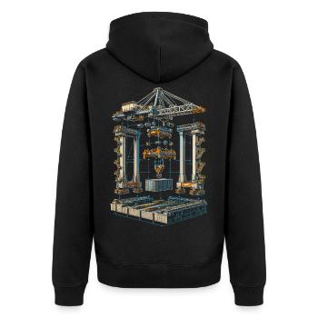 débardeur - Veste à capuche bio Premium Unisexe - noir - Dos - Nico (187cm)