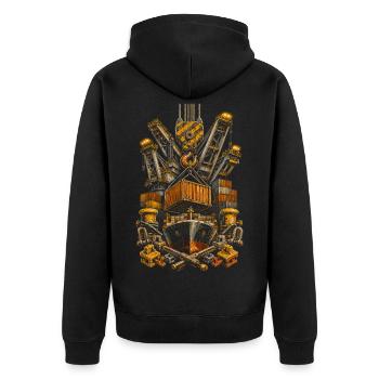débardeur - Veste à capuche bio Premium Unisexe - noir - Dos - Nico (187cm)
