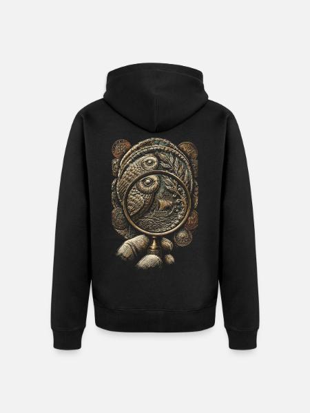 Coin collector Numismatist - Unisex Premium Organic Zip Hoodie - black