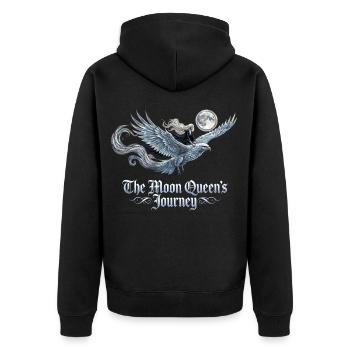 Moon Queen's Flight - Unisex Premium Organic Zip Hoodie - black - Back - Nico (187cm)