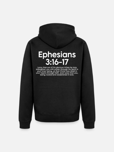 Christian qoutes - Unisex Premium Organic Zip Hoodie - black