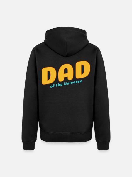 Dad of the Universe - Unisex Premium Organic Zip Hoodie - black