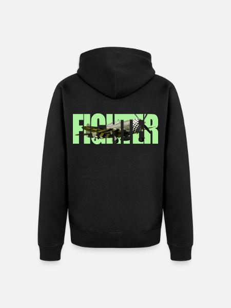 Fighter P-47 Thunderbolt - Unisex Premium Organic Zip Hoodie - black