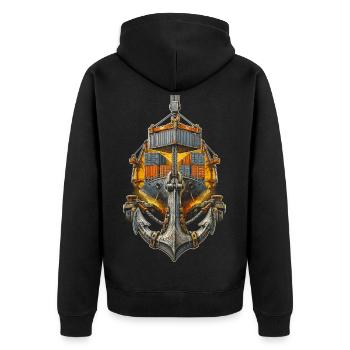 débardeur - Veste à capuche bio Premium Unisexe - noir - Dos - Nico (187cm)