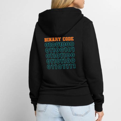 Say Hello in Binary code - Unisex Premium Organic Zip Hoodie