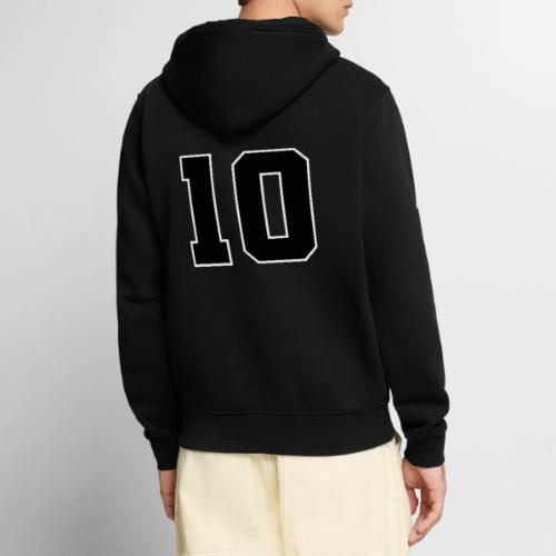 Varsity Number 10 Athletic Design - Unisex Premium Organic Zip Hoodie