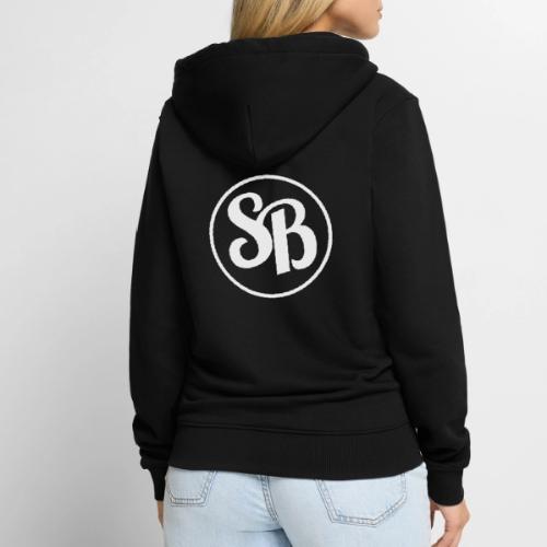 SB Logo white 3 - Unisex Premium Organic Zip Hoodie